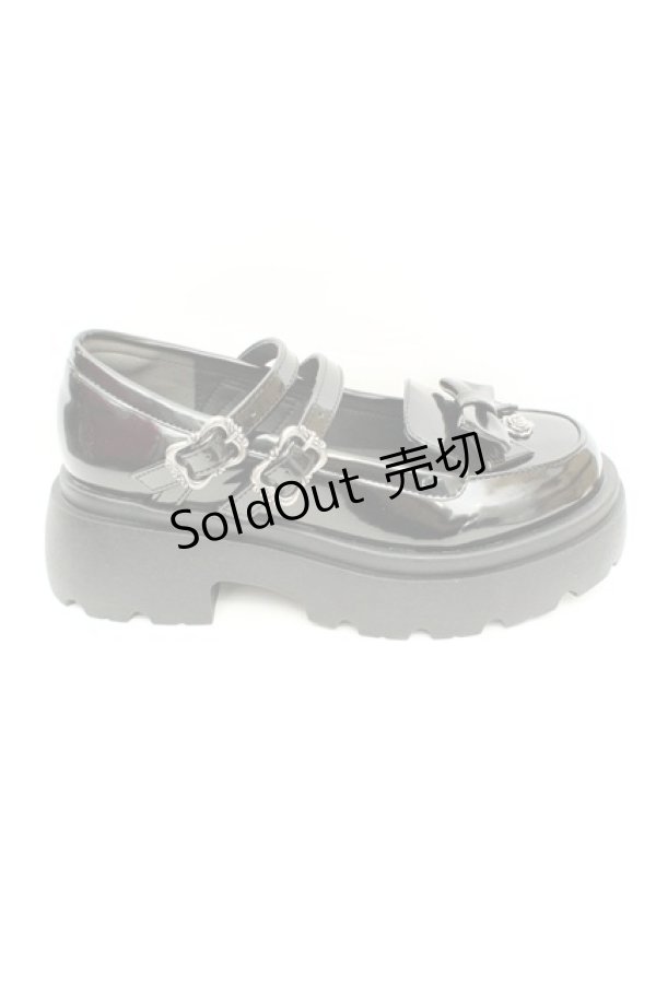 画像7: axes femme / Ｗストラップリボンローファー M クロ O-26-03-05-002-AX-SH-OW-OS (7)