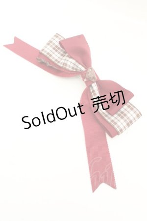 画像: MERCI MEL / chocolate bear リボンクリップ  ワイン×ブラウン O-26-03-05-004-PU-AC-IG-OS