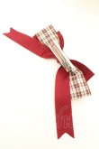 画像2: MERCI MEL / chocolate bear リボンクリップ  ワイン×ブラウン O-26-03-05-004-PU-AC-IG-OS (2)