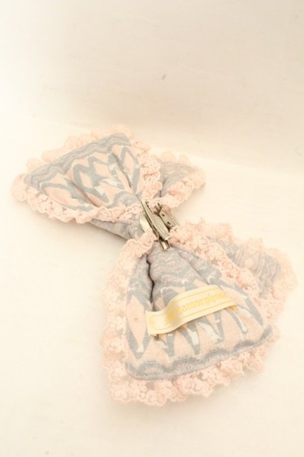 画像2: metamorphose / Lace up doll　リボンクリップ  ピンク O-26-03-05-008-ME-AC-OW-OS (2)