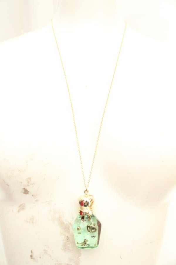 画像2: Franche Lippee / NEW香水ビンネックレス  グリーン O-26-03-05-016-LO-AC-IG-OS (2)