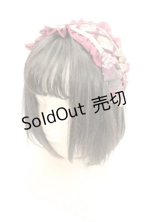 画像: metamorphose / ゴブランブーケカチューシャ  アカ系 O-26-03-05-019-ME-AC-OW-OS