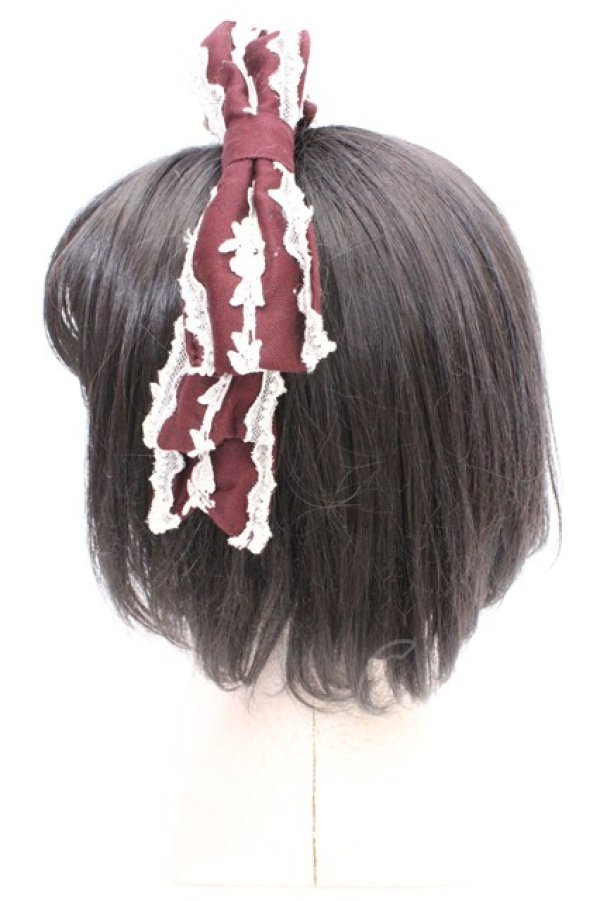 画像3: Innocent World / バラドールリボンカチューシャ  ワイン O-26-03-05-022-IW-AC-OW-OS (3)