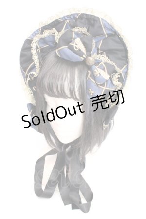 画像: metamorphose / 主の書斎ハーフボンネット  アオ系 O-26-03-05-024-ME-AC-OW-OS