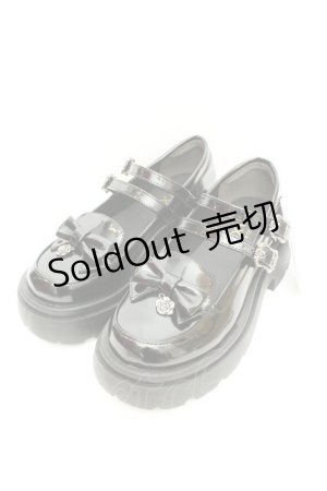 画像: axes femme / Ｗストラップリボンローファー M クロ O-26-03-05-002-AX-SH-OW-OS