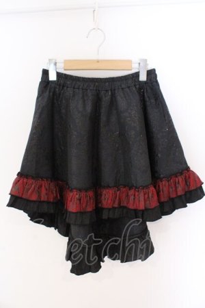 画像: Qutie Frash / 2022プレミアム黒華 パニエスカート  ブラック×レッド O-26-03-06-037-QU-SK-IG-OS