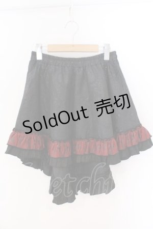 画像: Qutie Frash / 2022プレミアム黒華 パニエスカート  ブラック×レッド O-26-03-06-037-QU-SK-IG-OS