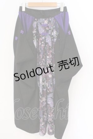 画像: Qutie Frash / ハカマパンツ  パープル×ブラック O-26-03-06-040-QU-PA-IG-OS