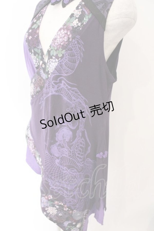 画像2: Qutie Frash / チャイナチュニック  パープル O-26-03-06-046-QU-TO-IG-OS (2)