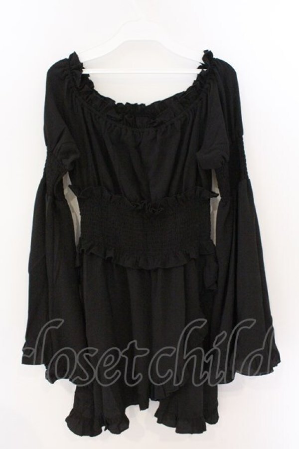 画像2: Qutie Frash / オフショルチュニック  ブラック O-26-03-06-047-QU-TO-IG-OS (2)