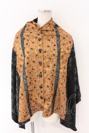 画像: Qutie Frash / 万能ポンチョ  ブラウン×グリーン×イエロー系 O-26-03-06-051-QU-TO-IG-OS