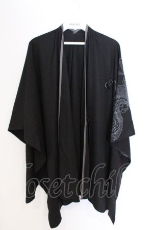 画像: Qutie Frash / 2025GW ノベルティ万能ポンチョ  ブラック×グレー O-26-03-06-058-QU-TO-IG-OS