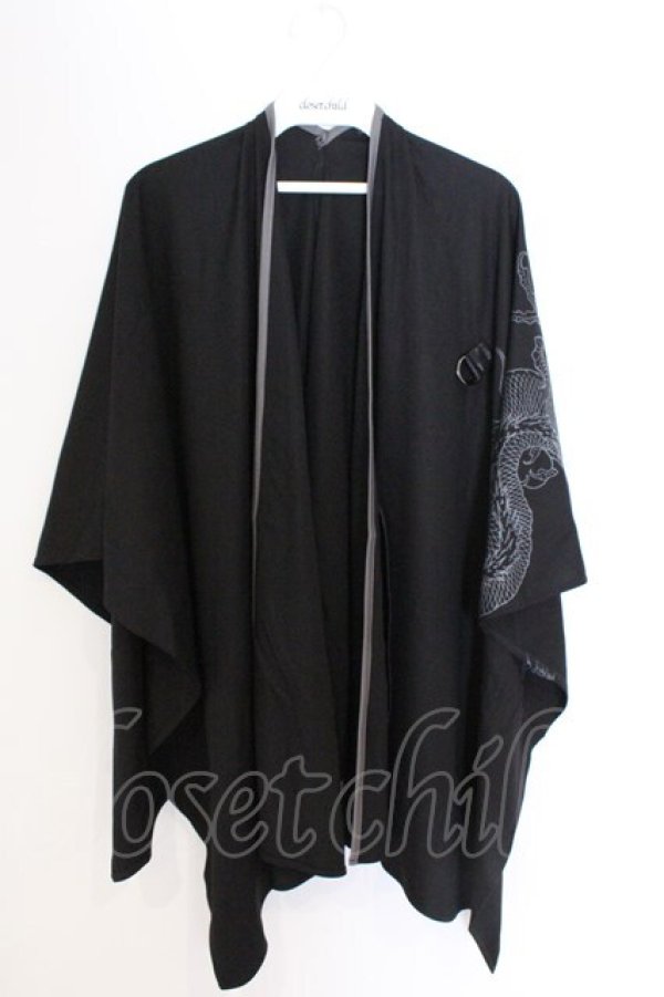 画像1: Qutie Frash / 2025GW ノベルティ万能ポンチョ  ブラック×グレー O-26-03-06-058-QU-TO-IG-OS (1)