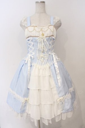 画像: BABY,THE STARS SHINE BRIGHT / ミカエルの祝福ジャンパースカート  サックス×シロ O-26-03-06-006-BA-OP-IG-OS