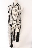 画像1: Qutie Frash / ベルトロングベスト  ホワイト×ブラック O-26-03-06-060-QU-TO-IG-OS (1)