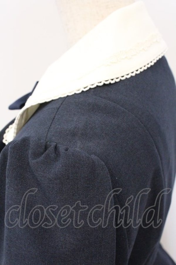 画像2: Innocent World / トレンチコート風コートワンピース L ネイビー×グレー O-26-03-06-063-IW-OP-IG-OS (2)