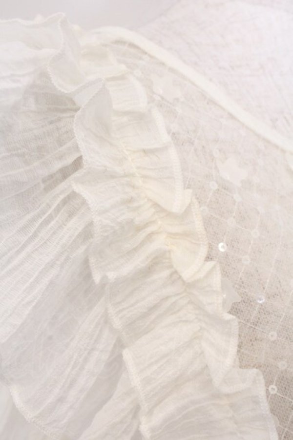 画像2: merry jenny / flowerスパンコールカラー  シロ O-26-03-06-065-LO-TO-IG-OS (2)