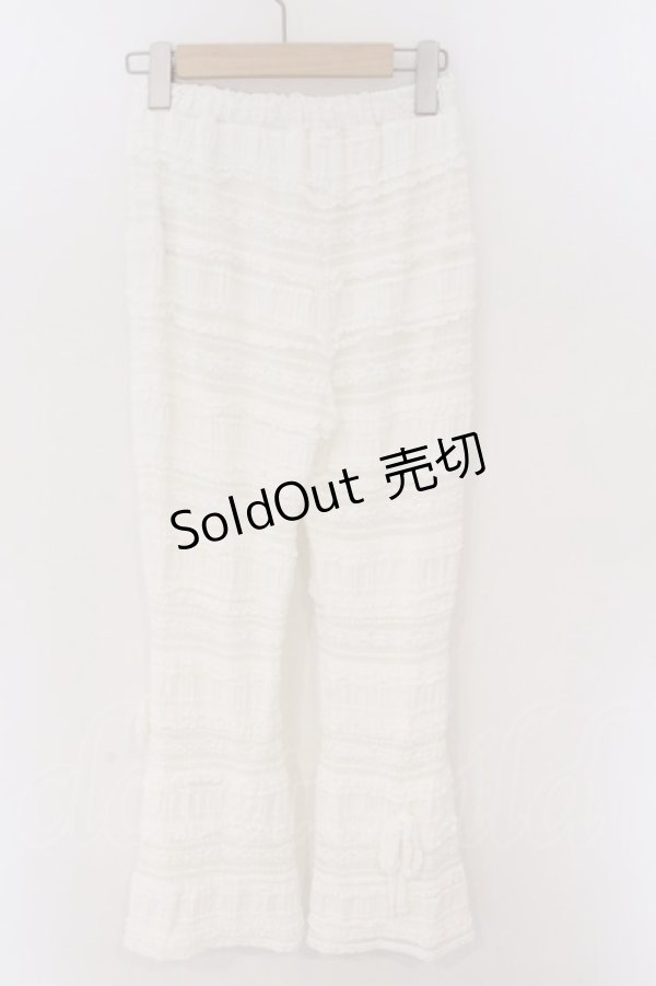 画像2: merry jenny / リボンレースフレアパンツ  シロ O-26-03-06-066-LO-PA-IG-OS (2)