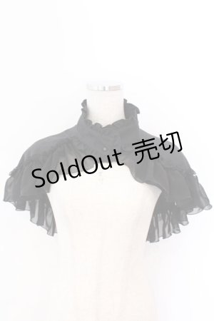 画像: MARBLE / ゴシック調十字架付き立ち衿ケープ  ブラック O-26-03-06-010-GO-JA-IG-OS
