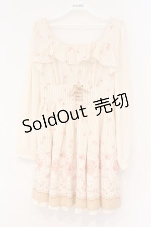 画像: LIZ LISA / エッフェル塔×メッセージ柄ワンピース  アイボリー O-26-03-06-002-LO-OP-IG-OS