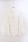 画像1: axes femme kawaii / レーシー姫袖ブラウス M シロ O-26-03-06-012-AX-BL-IG-OS (1)