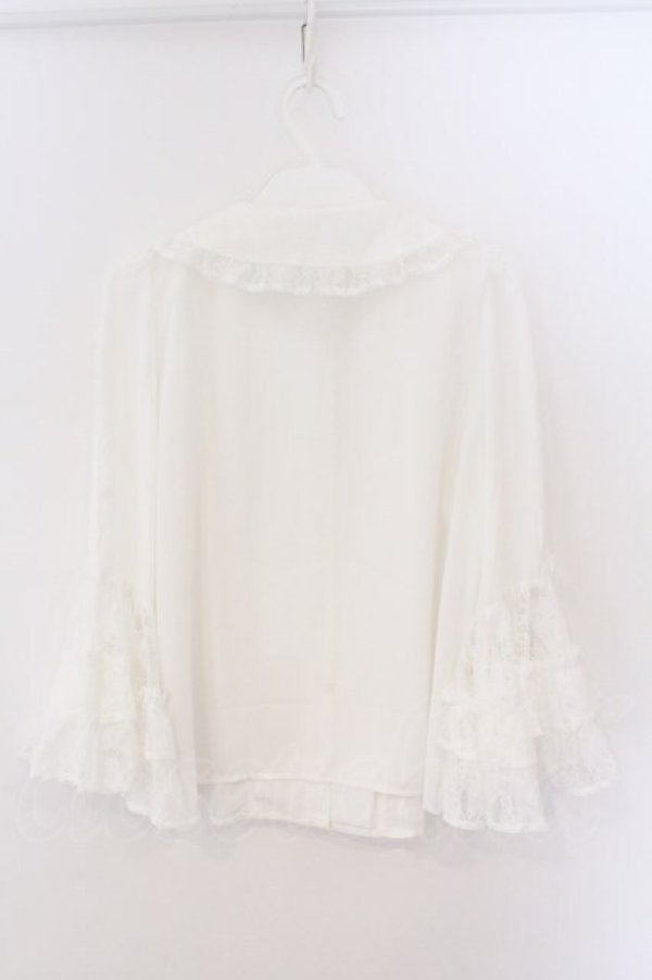 画像2: axes femme kawaii / レーシー姫袖ブラウス M シロ O-26-03-06-012-AX-BL-IG-OS (2)