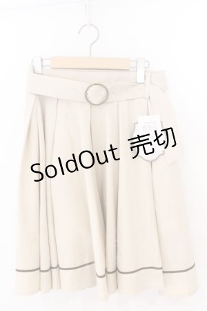 画像: Kurumi Collaboration / TT*KRMフレアSKBツキ マリンアカデミアスカート ベージュ LL O-26-03-06-014-GO-SK-IG-ZT0312F