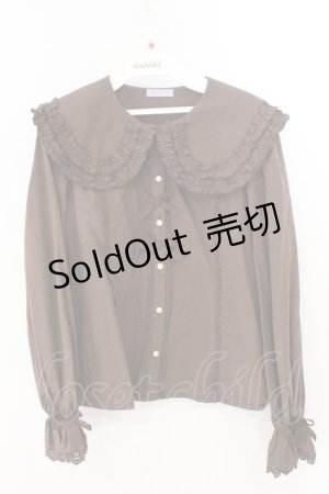 画像: axes femme kawaii / 丸襟コットンブラウス M ブラウン O-26-03-06-015-AX-BL-IG-OS