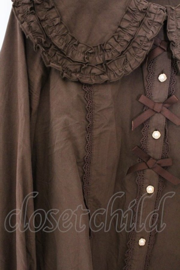 画像2: axes femme kawaii / 丸襟コットンブラウス M ブラウン O-26-03-06-015-AX-BL-IG-OS (2)