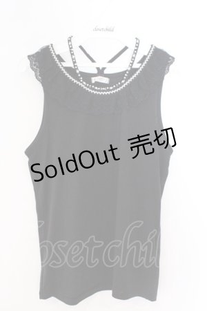 画像: axes femme / ストラップビジュータンク F クロ O-26-03-06-019-AX-TO-OW-OS