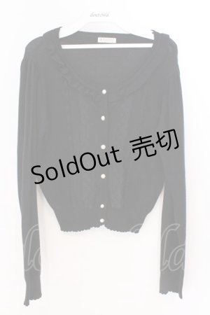 画像: axes femme / レースデザインニットカーデ M クロ O-26-03-06-020-AX-TO-OW-OS