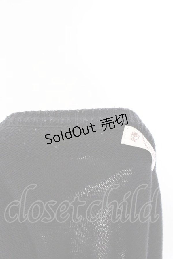 画像2: axes femme / レースデザインニットカーデ M クロ O-26-03-06-020-AX-TO-OW-OS (2)