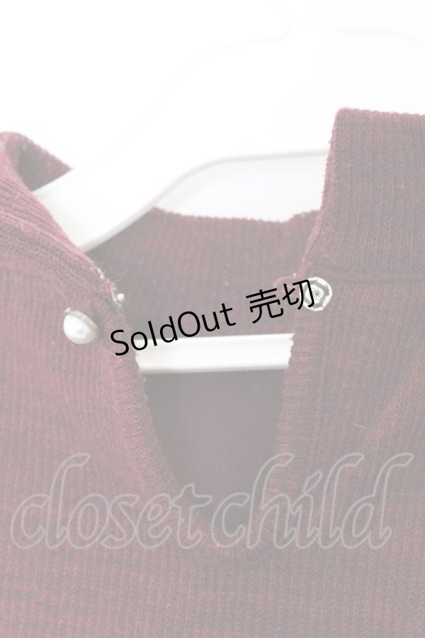 画像3: axes femme / バラモチーフ使いプルオーバー M ワイン O-26-03-06-024-AX-TO-OW-OS (3)