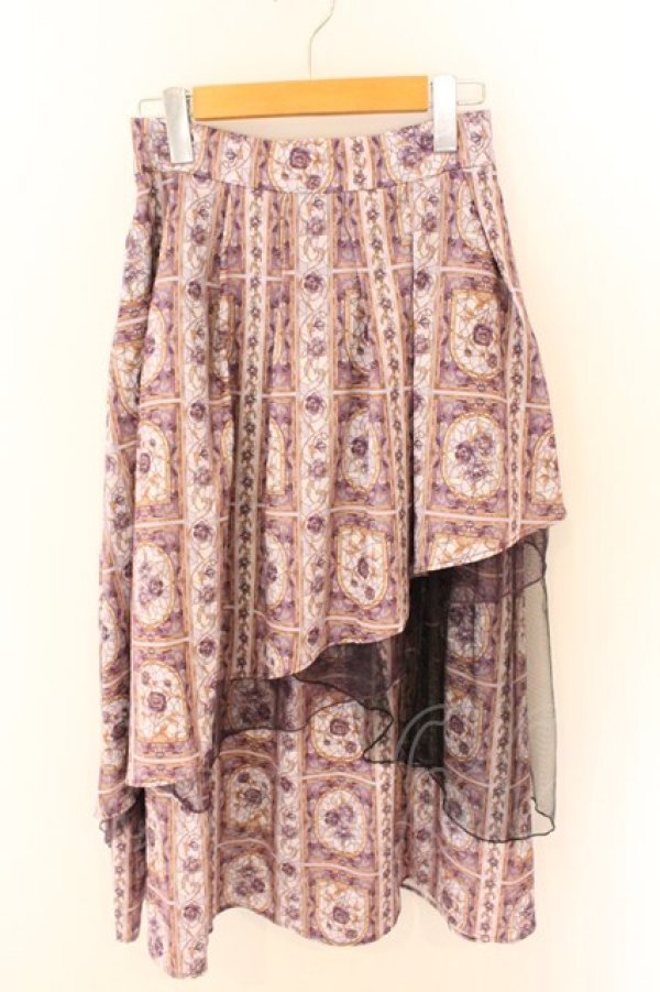 画像1: axes femme / ローズ・ステンドグラススカート F パープル O-26-03-06-029-AX-SK-OW-OS (1)