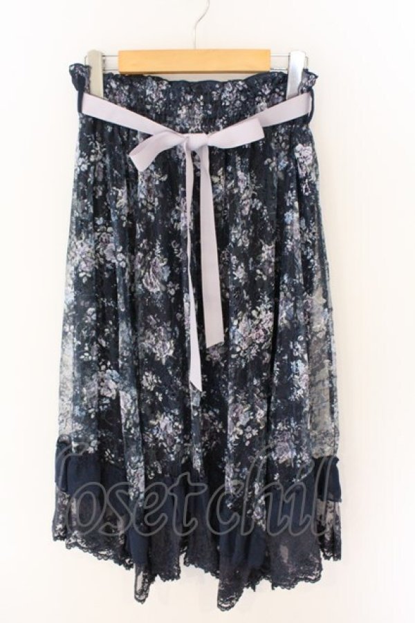 画像1: axes femme / フローラルレースイレヘムスカート F コン O-26-03-06-031-AX-SK-OW-OS (1)