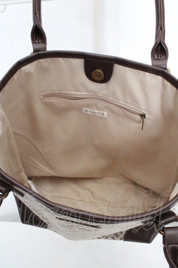 画像4: axes femme / 異素材コンビトートバッグ  ブラウン系 O-26-03-07-034-AX-BG-OW-OS (4)