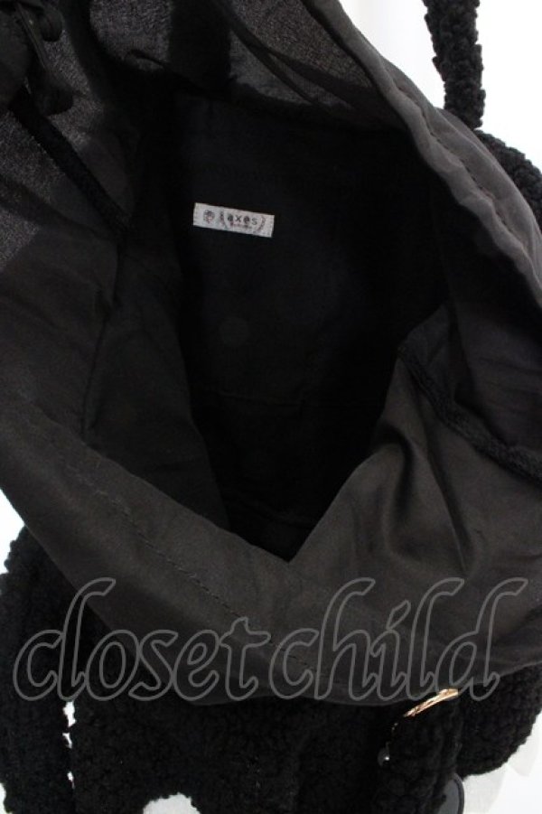 画像4: axes femme / ボアファーフリルトート  クロ O-26-03-07-035-AX-BG-OW-OS (4)