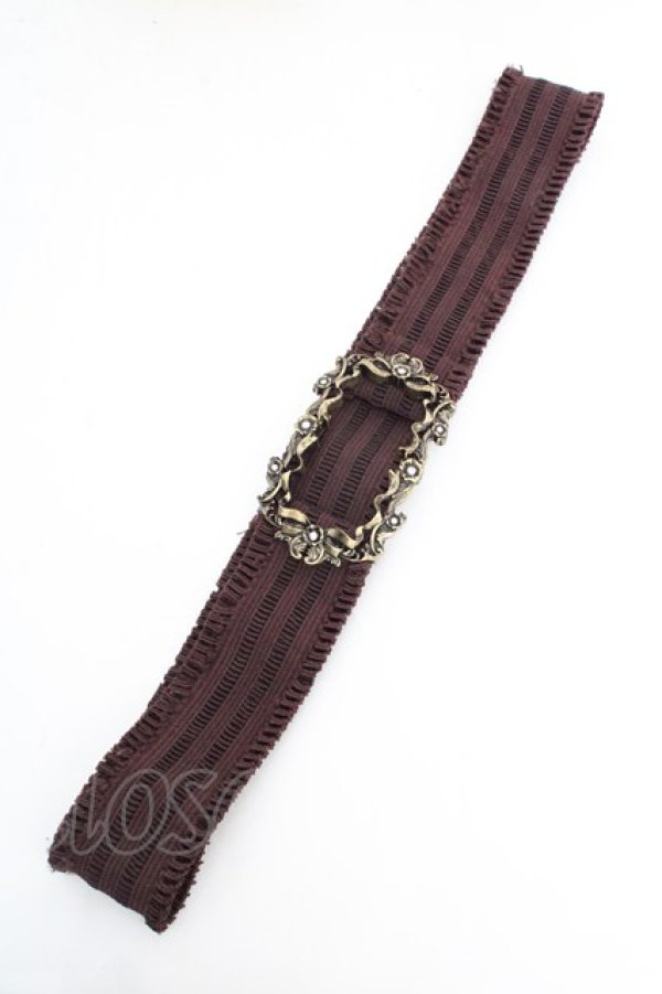 画像2: axes femme / リボンフラワーゴムベルト  ゴールド O-26-03-07-040-AX-ZA-OW-OS (2)