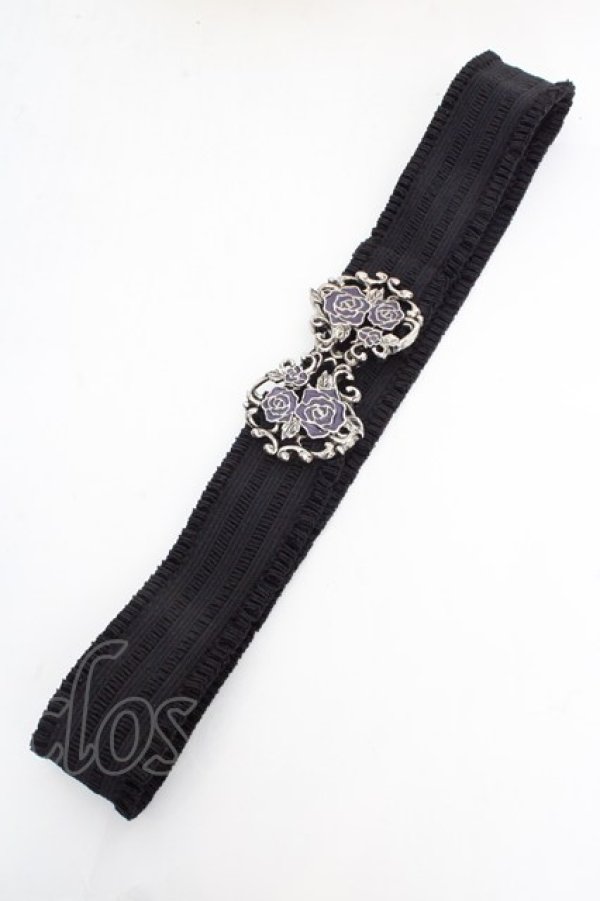 画像2: axes femme / ステンドバラゴムベルト  シルバー×パープル O-26-03-07-041-AX-ZA-OW-OS (2)