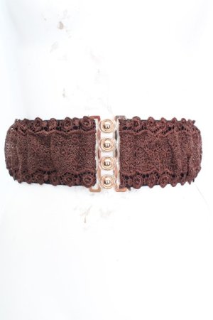 画像: axes femme / レース使いゴムベルト  ブラウン O-26-03-07-042-AX-BL-OW-OS