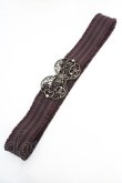画像2: axes femme / 立体バラ×蝶ゴムベルト  ブラウン×ゴールド O-26-03-07-043-AX-ZA-IG-OS (2)