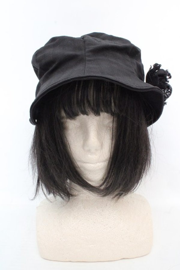 画像2: axes femme / 星柄使いモチーフハット  クロ O-26-03-07-005-AX-AC-OW-OS (2)