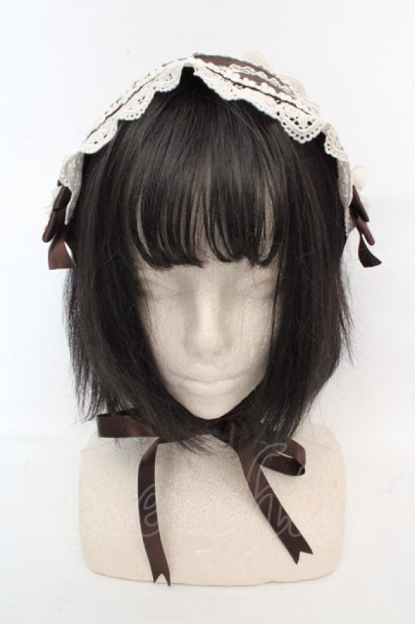 画像2: Innocent World / 小花レースヘッドドレス  ブラウン O-26-03-07-051-IW-AC-IG-OS (2)