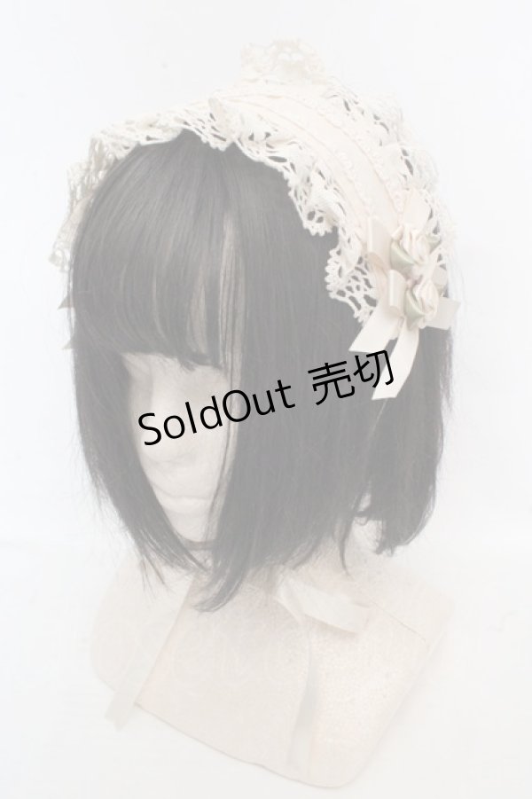 画像1: Innocent World / 巻きバラヘッドドレス  生成り×生成りバラ O-26-03-07-052-IW-AC-IG-OS (1)