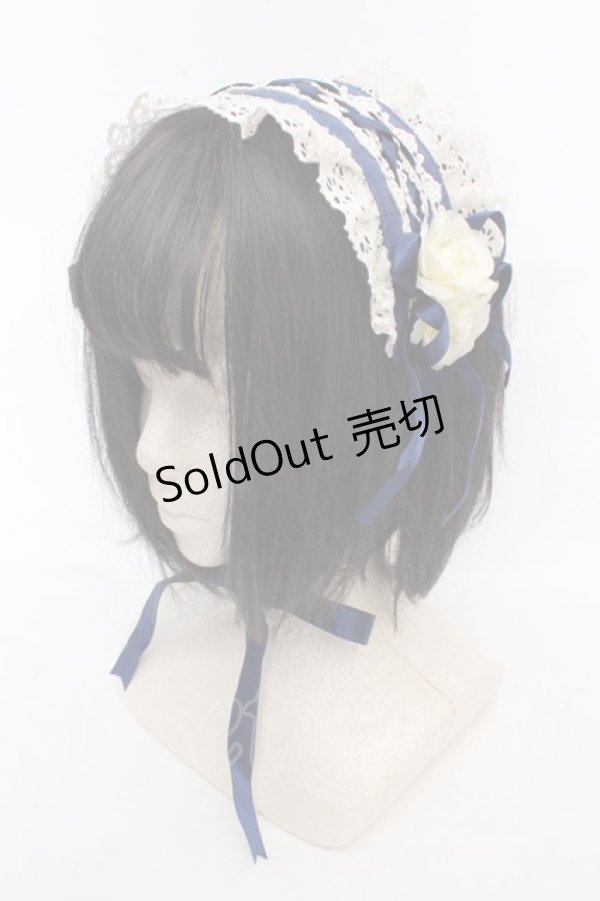 画像1: Innocent World / クロスリボンヘッドドレス  ブルー×生成り O-26-03-07-053-IW-AC-IG-OS (1)