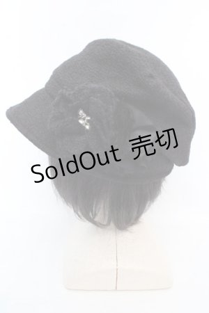 画像: axes femme / キラキラ変形キャスケット  クロ O-26-03-07-006-AX-AC-OW-OS