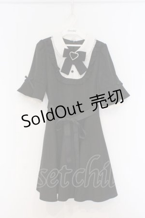画像: Secret Honey / ヨークタック半袖ワンピース 2 クロ O-26-03-07-1004-CA-OP-IG-OS