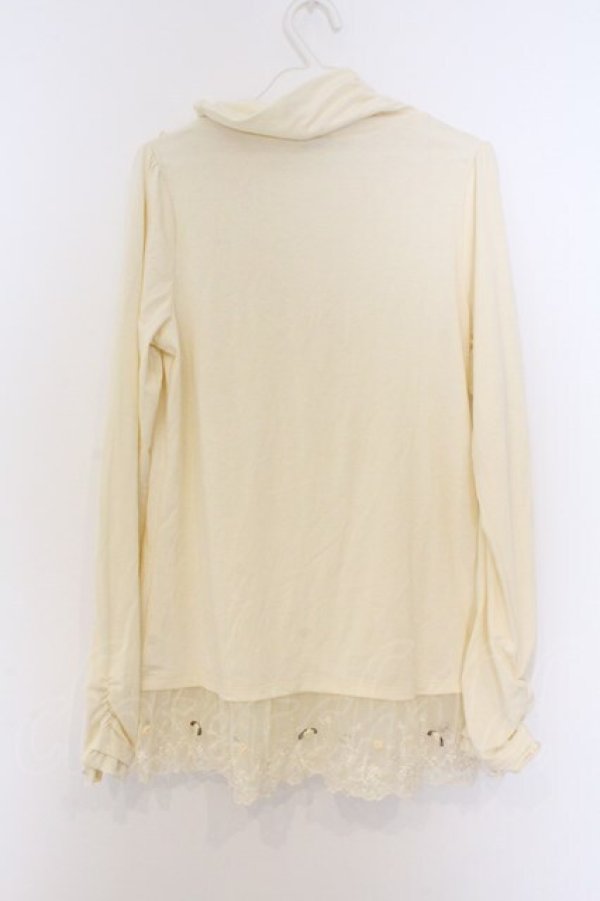 画像3: axes femme / ブレードテープハイネックカットソー M 生成り O-26-03-07-1034-AX-TO-IG-OS (3)