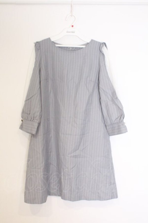 画像1: axes femme / チェック柄サックワンピース  グレー O-26-03-07-1036-AX-OP-IG-OS (1)