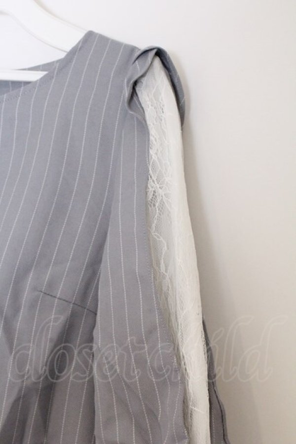 画像2: axes femme / チェック柄サックワンピース  グレー O-26-03-07-1036-AX-OP-IG-OS (2)